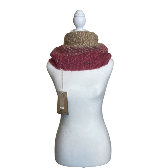 NWT Prana Pink Tan Infinity Neck Warmer Scarf Warm Casual Winter Snow Outdoor - Picture 2 of 7